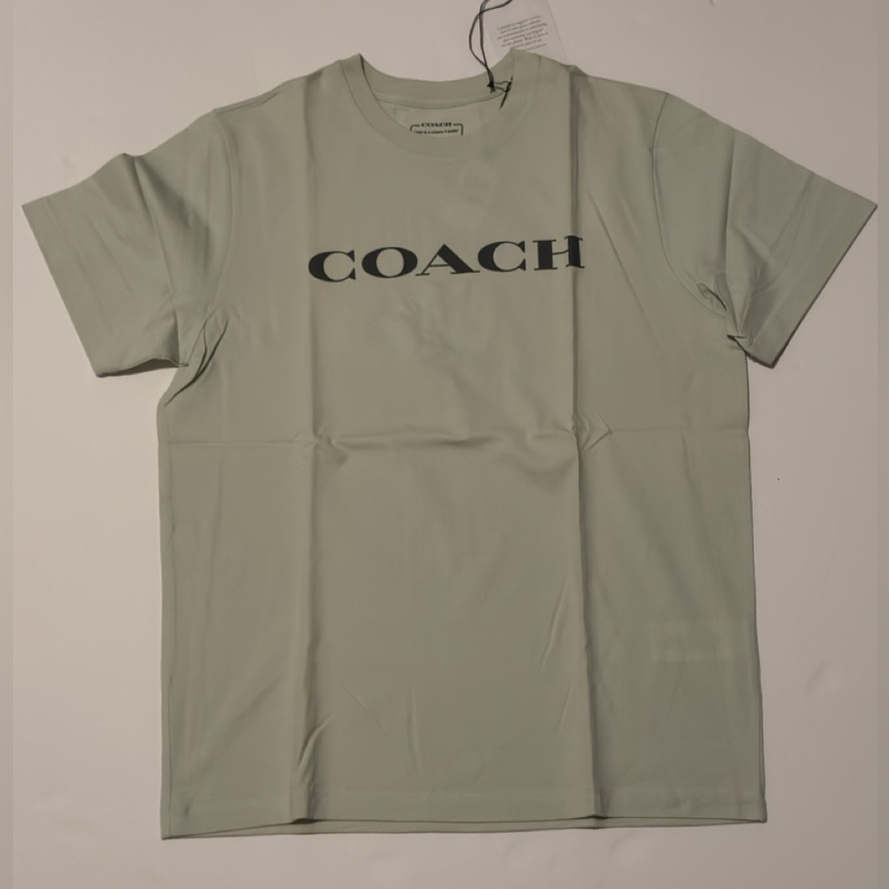 Coach Men's Light Gray Short Sleeve Tee